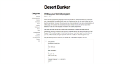 Desktop Screenshot of desertbunker.com